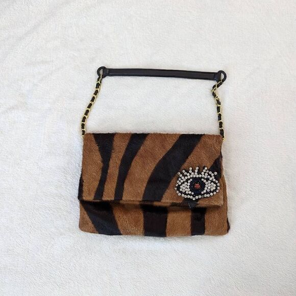 Justified Hunt Handbags - Justified Hunt Evil Eye Natural Hair on Hide Purse